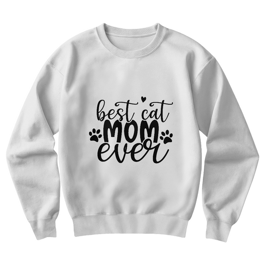 " Best Cat Mom "   Crewneck Sweatshirt