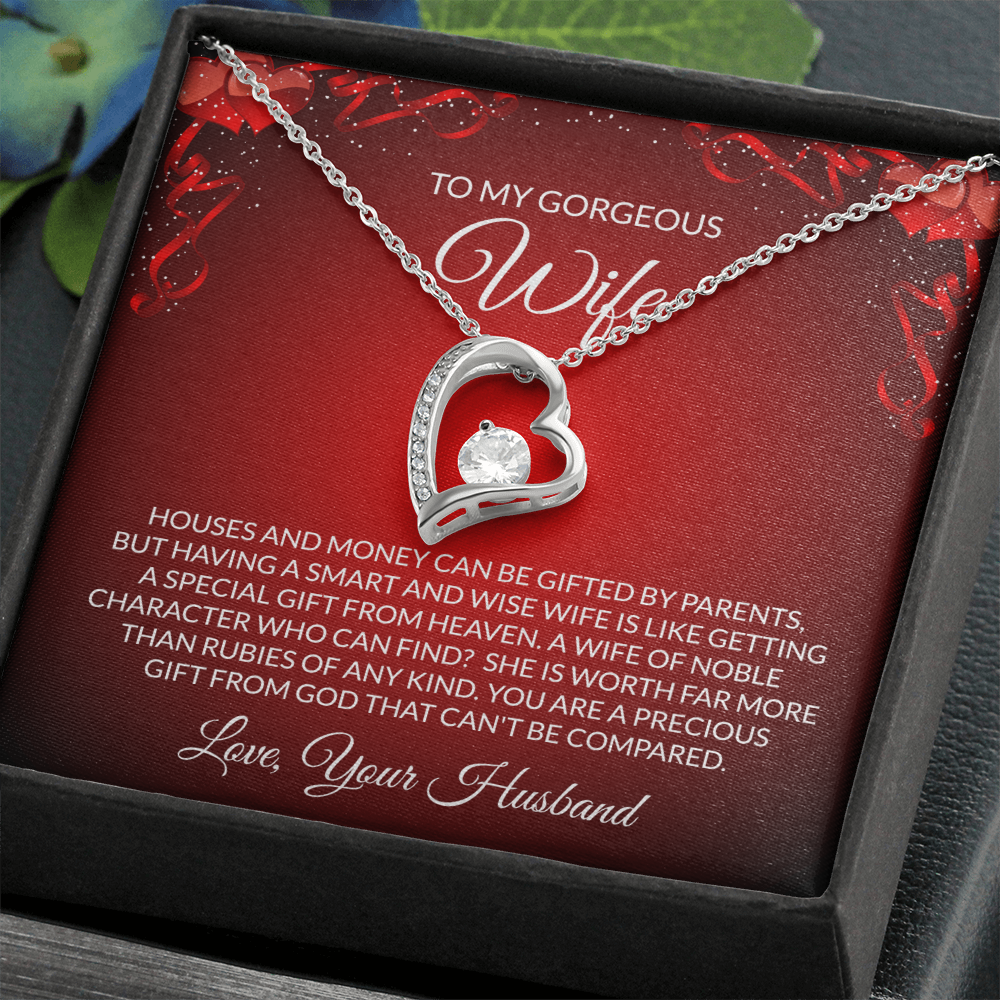 To My Gorgeous Wife, Forever Love Necklace