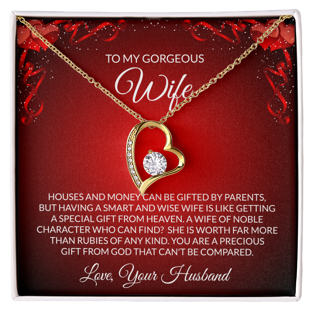 To My Gorgeous Wife, Forever Love Necklace