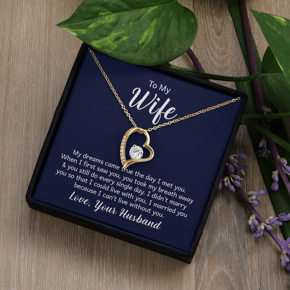 Forever Love Necklace With Message Card