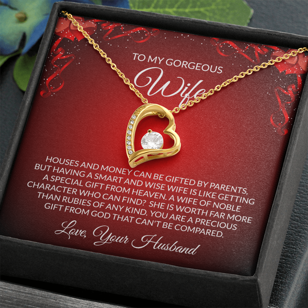 To My Gorgeous Wife, Forever Love Necklace
