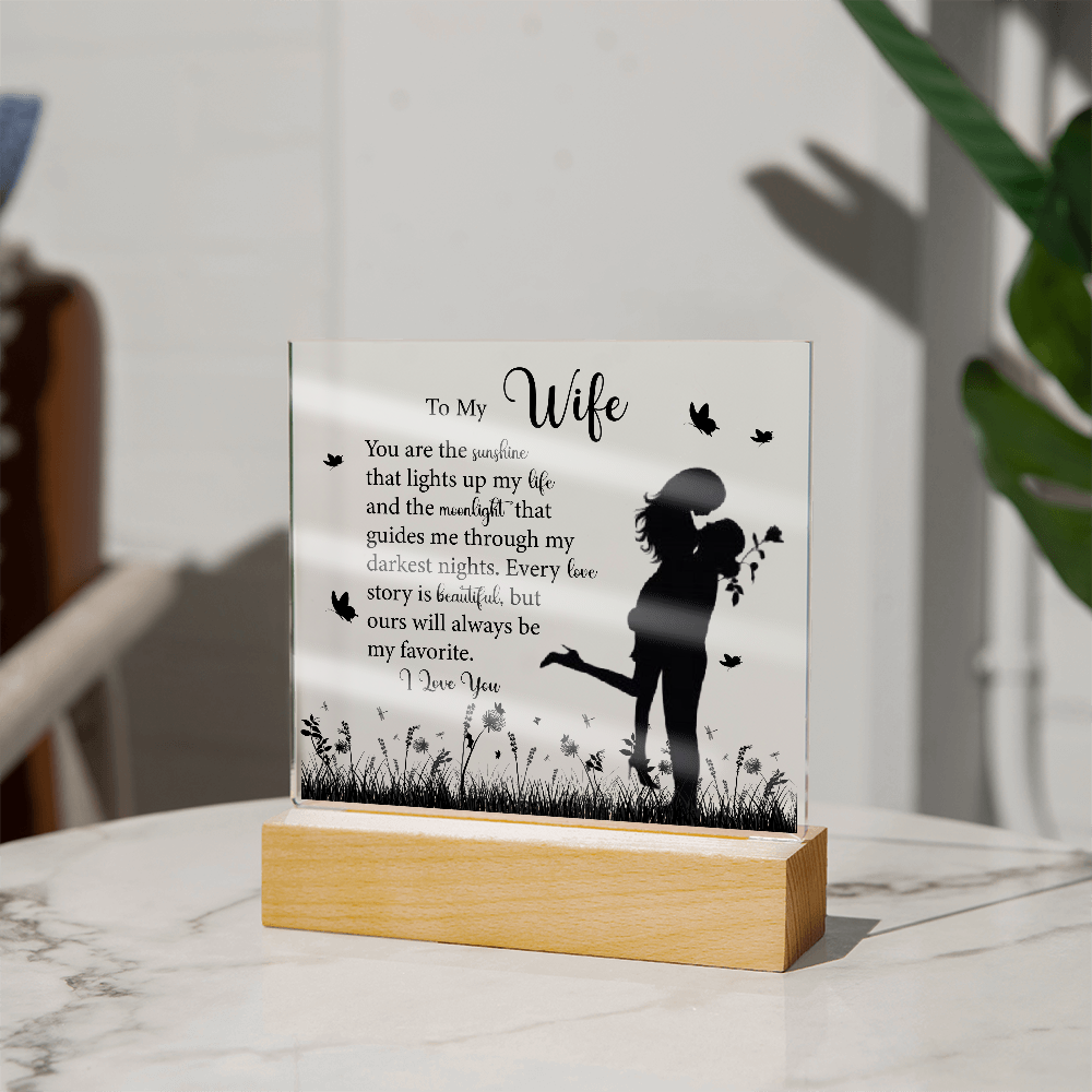 To My Wife, Acrylic Square Plaque