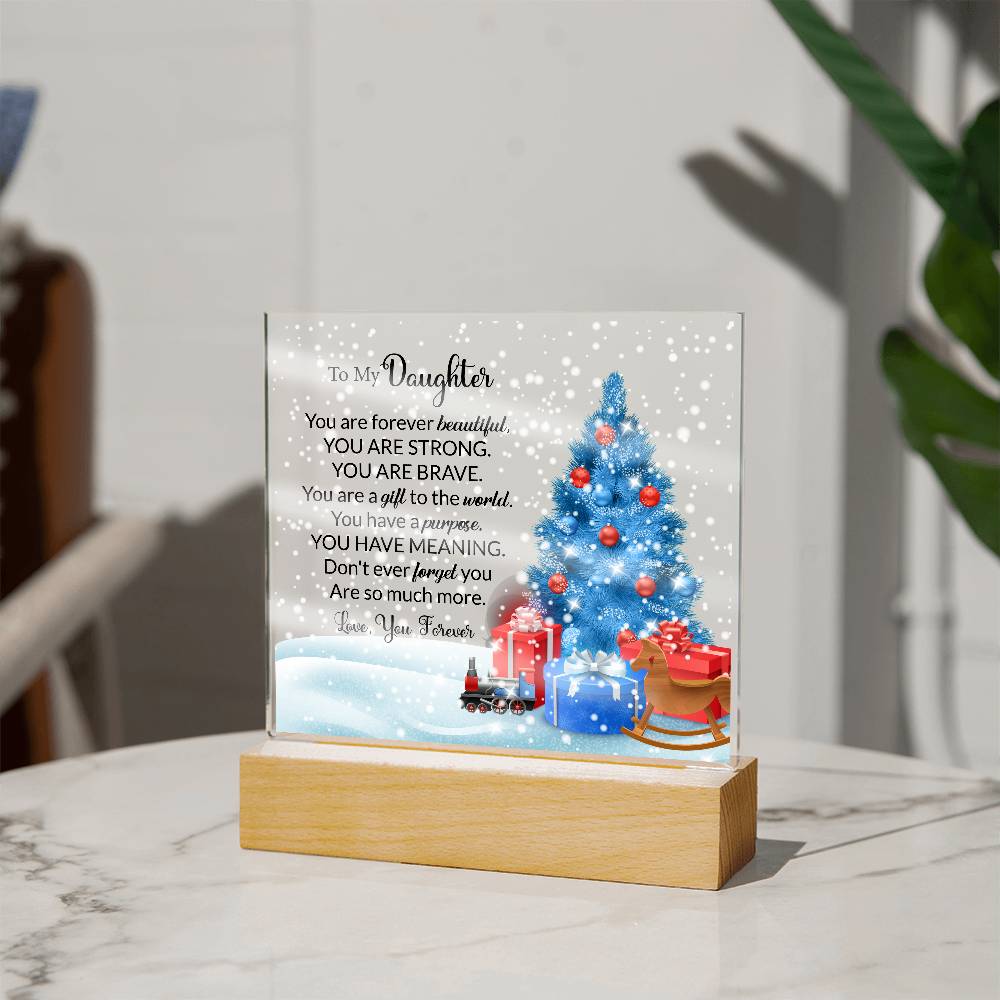 printed square acrylic plaque merry christmas