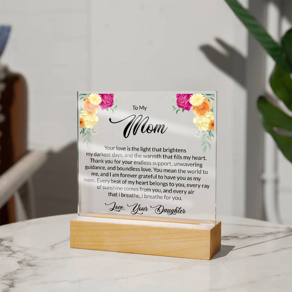 printed square acrylic plaque