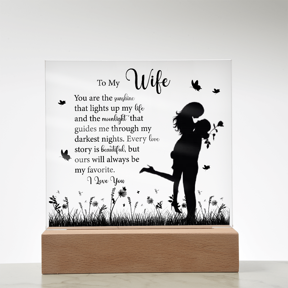 To My Wife, Acrylic Square Plaque