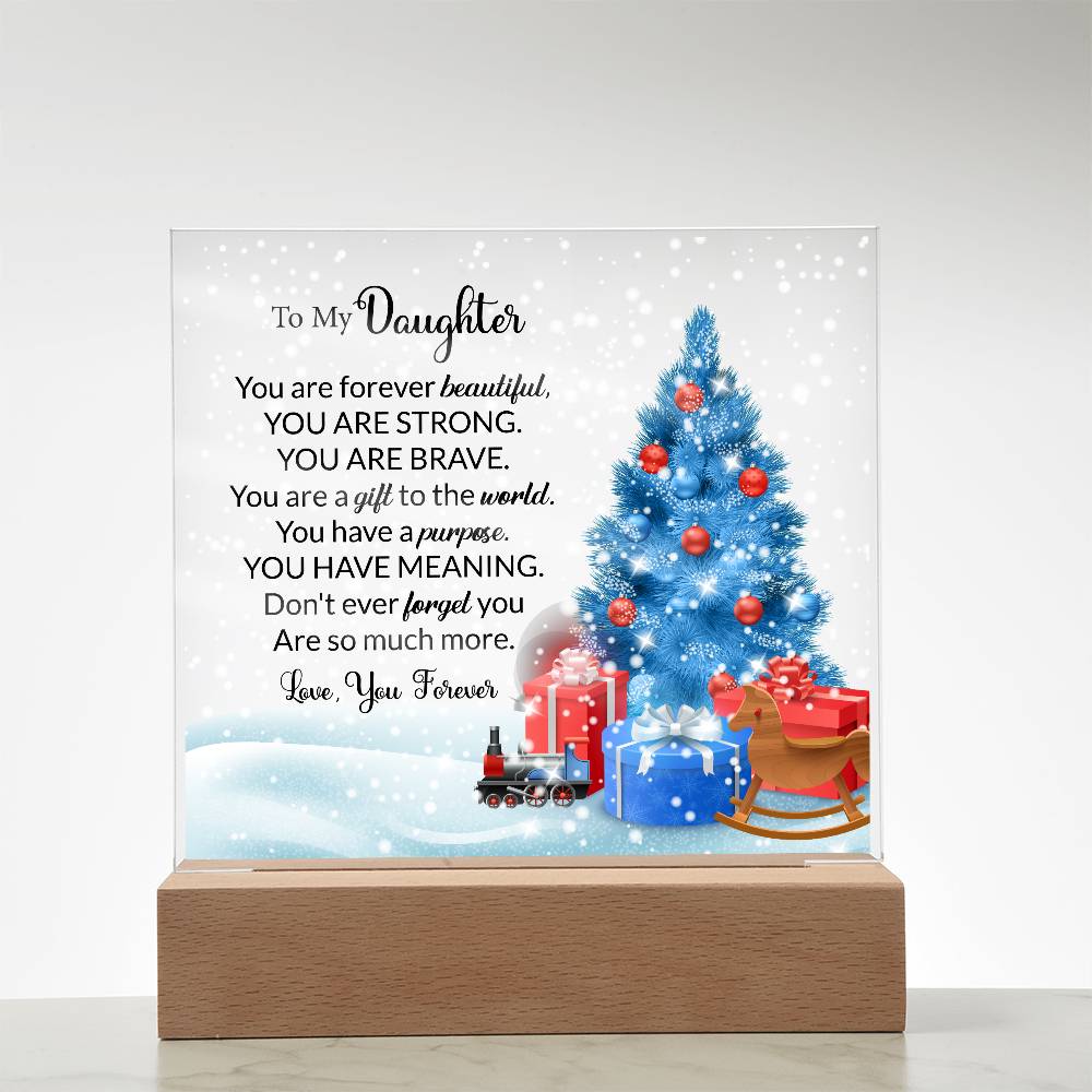 printed square acrylic plaque merry christmas