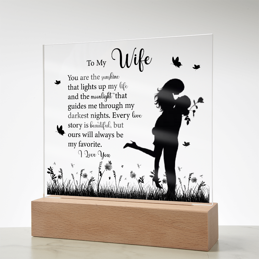 To My Wife, Acrylic Square Plaque