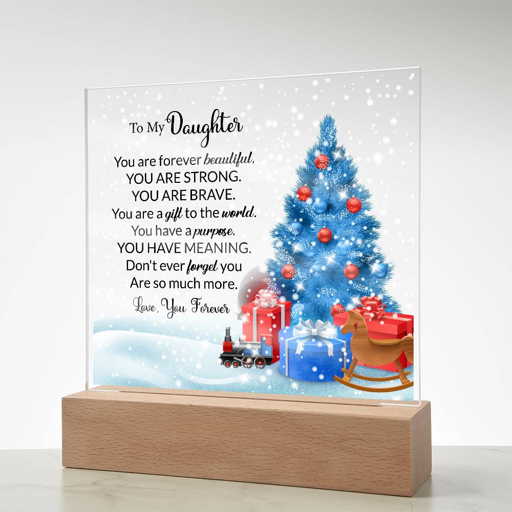 printed square acrylic plaque merry christmas