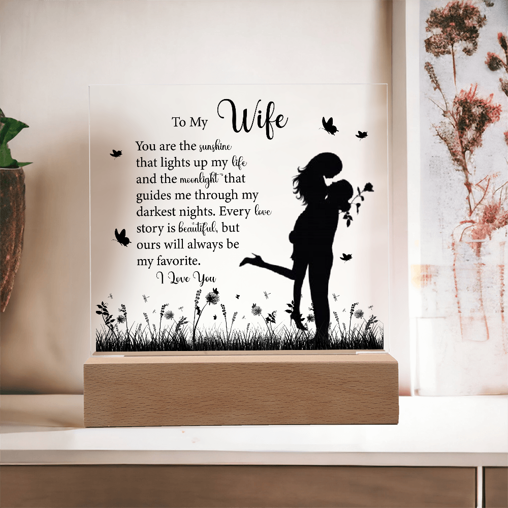 To My Wife, Acrylic Square Plaque
