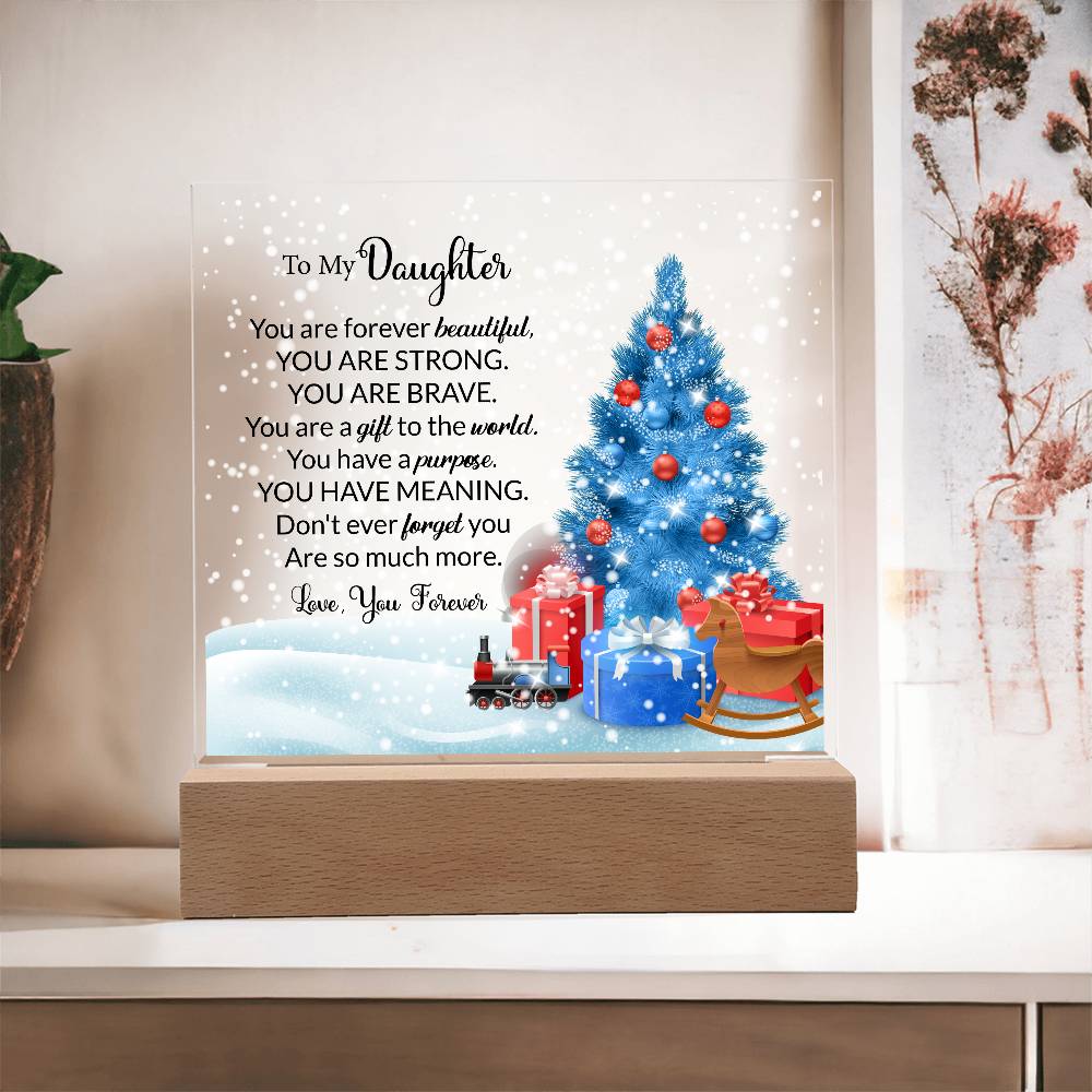 printed square acrylic plaque merry christmas