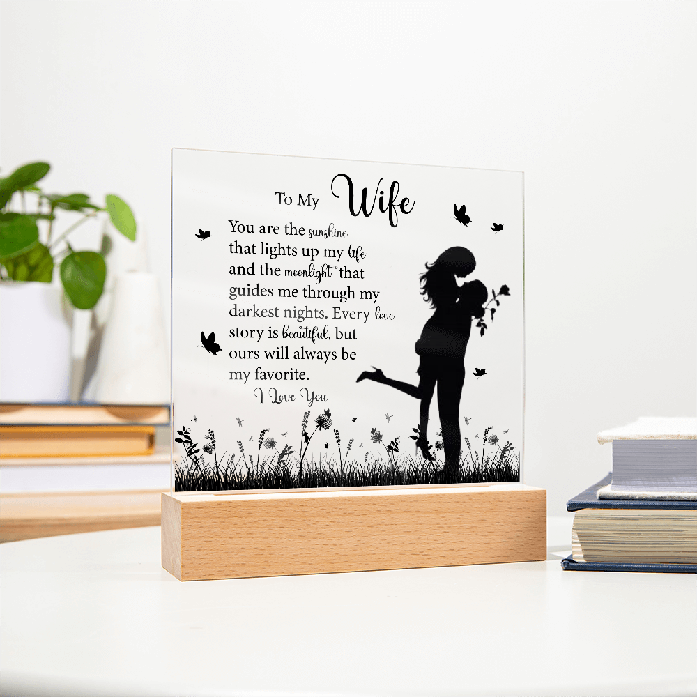 To My Wife, Acrylic Square Plaque