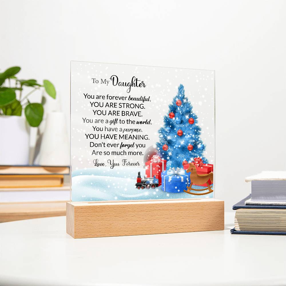 printed square acrylic plaque merry christmas