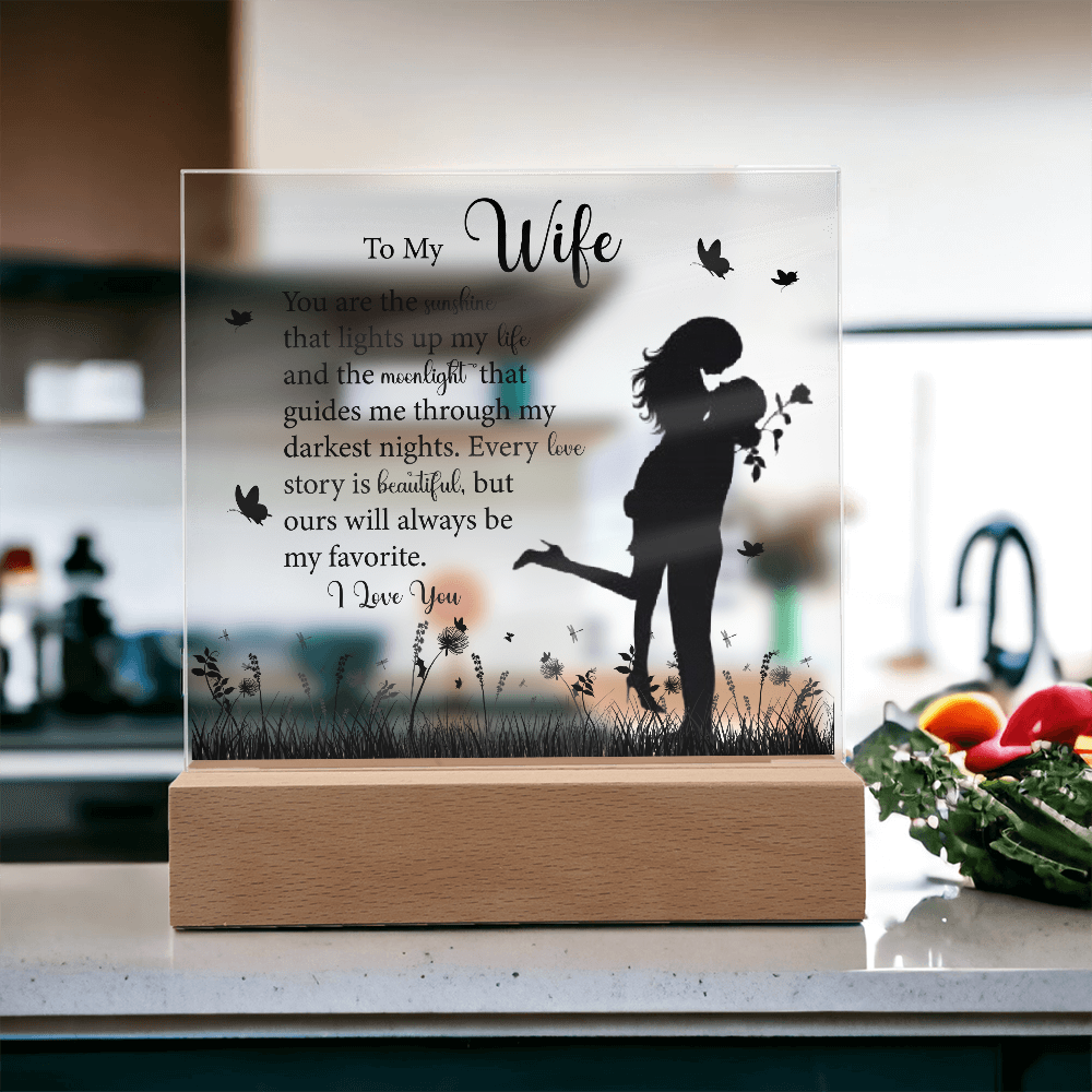 To My Wife, Acrylic Square Plaque