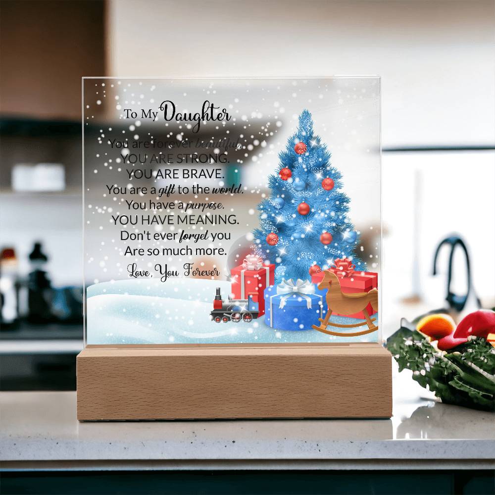 printed square acrylic plaque merry christmas