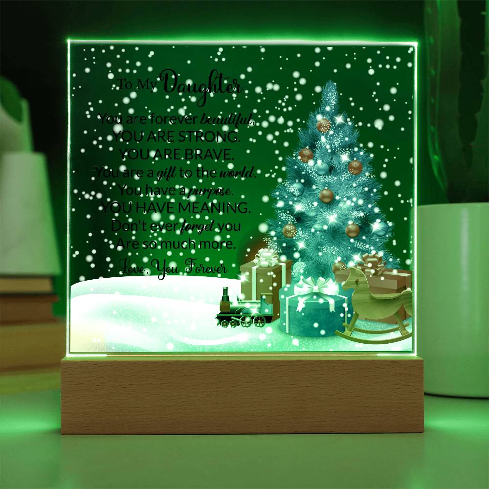 printed square acrylic plaque merry christmas