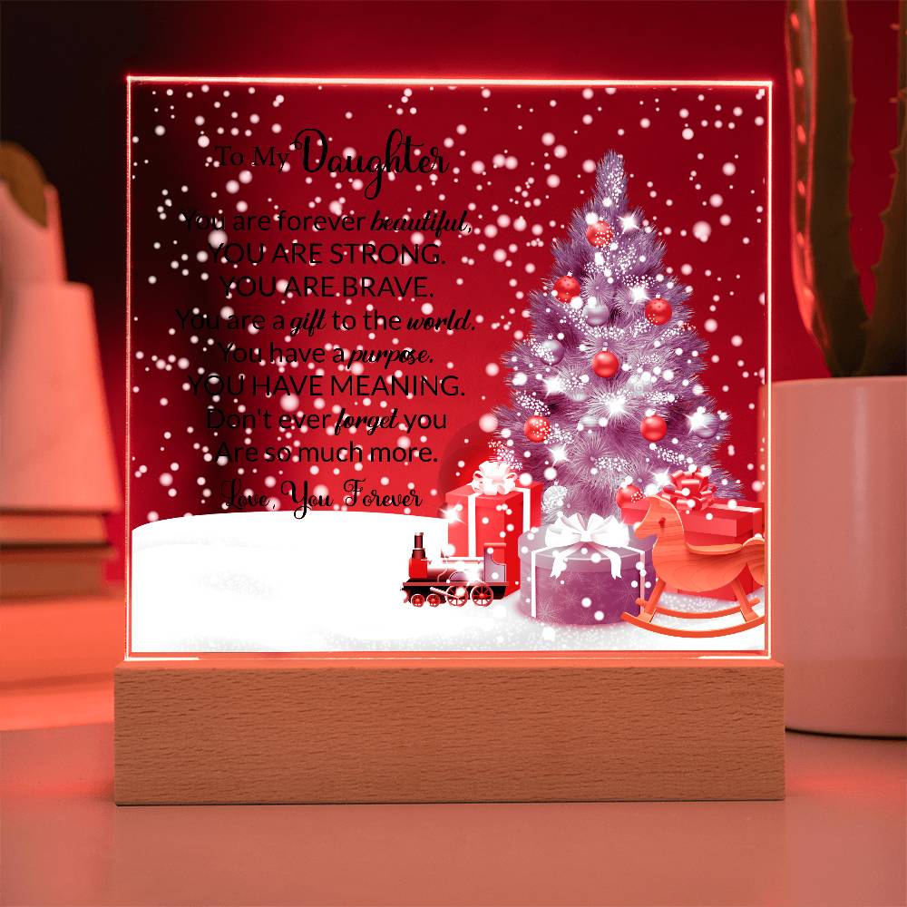 printed square acrylic plaque merry christmas