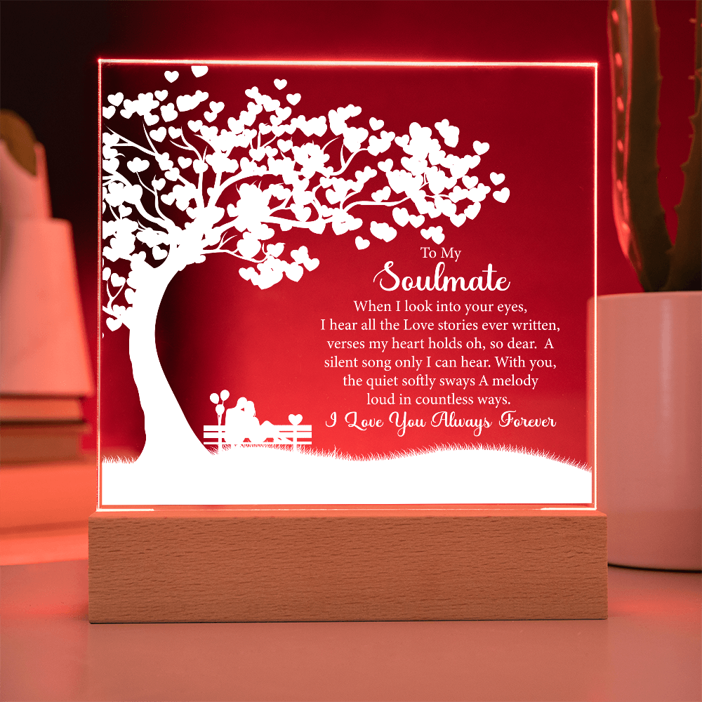 Soulmate, LED Acrylic Square Plaque