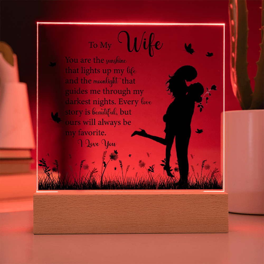 To My Wife, Acrylic Square Plaque
