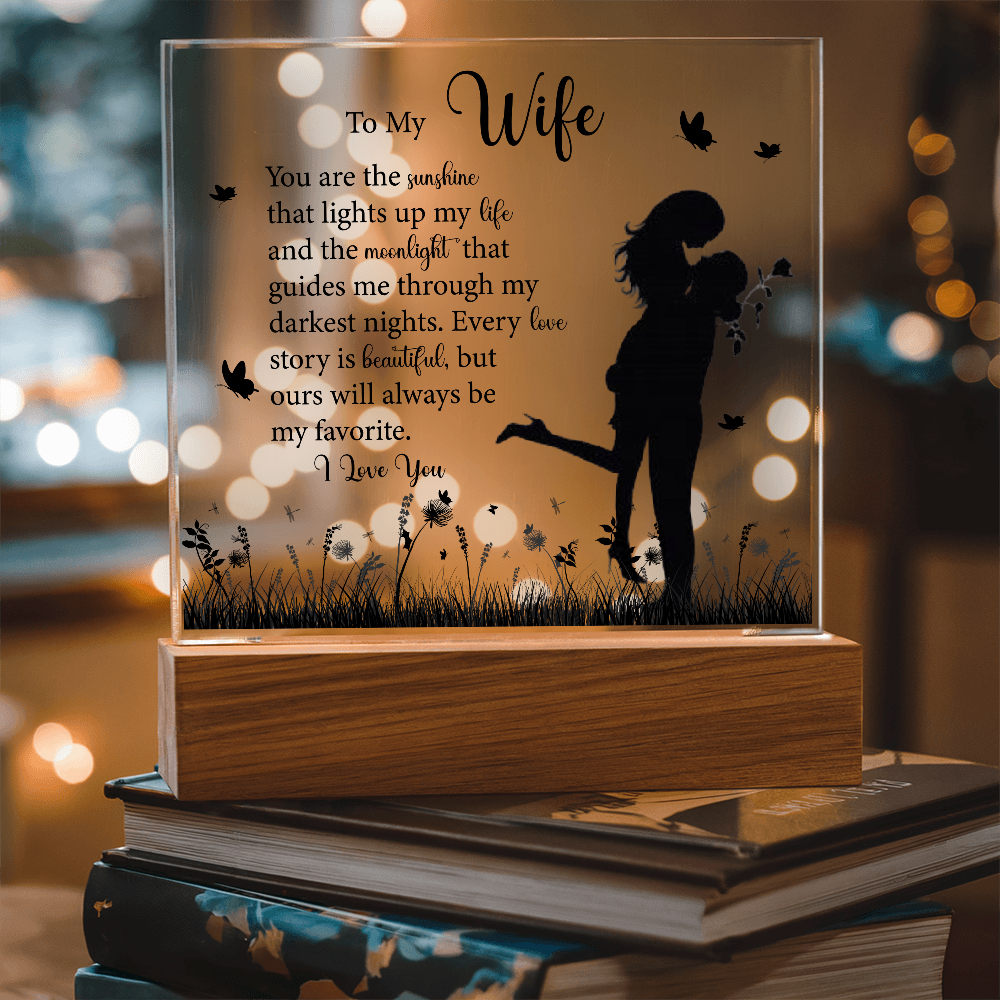To My Wife, Acrylic Square Plaque