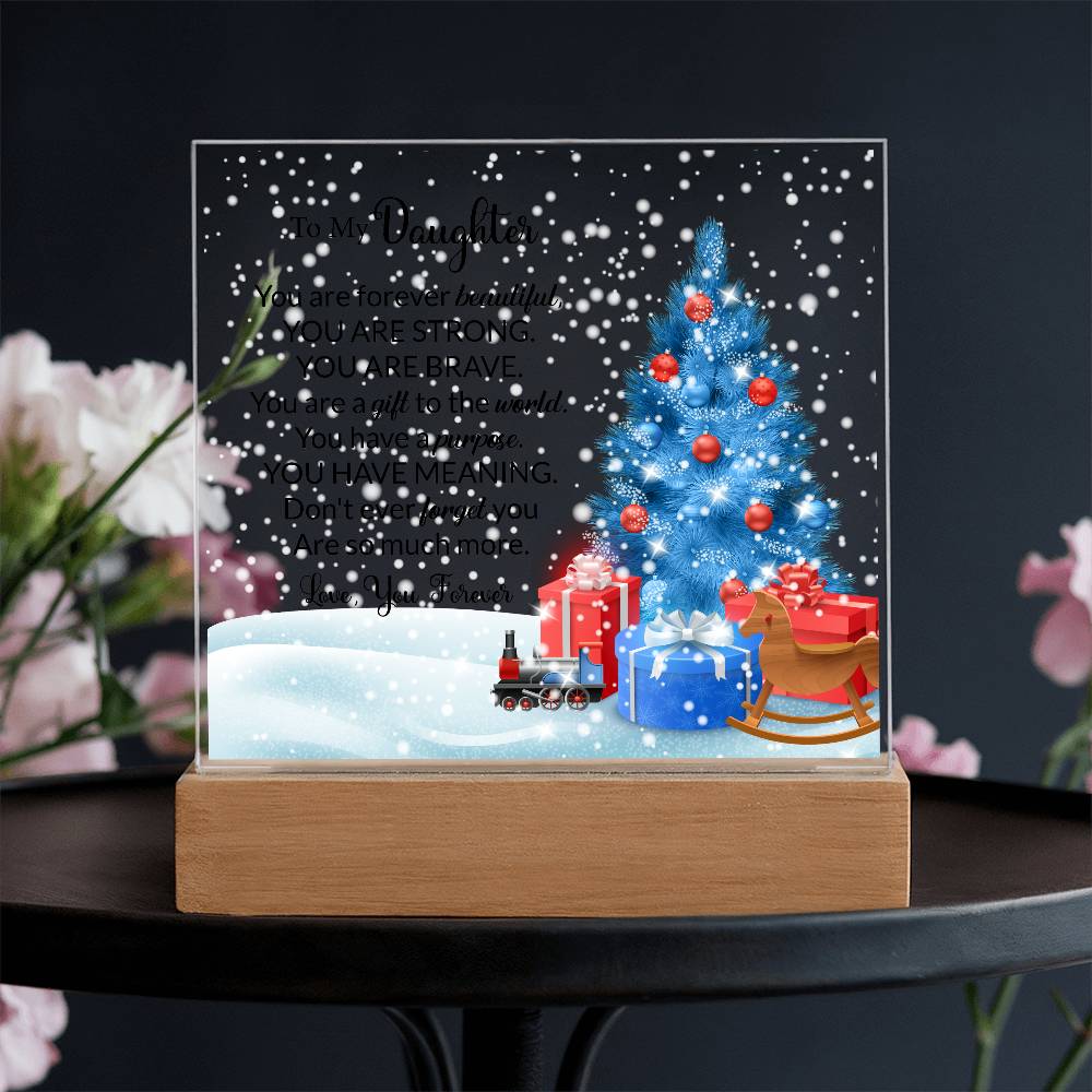 printed square acrylic plaque merry christmas