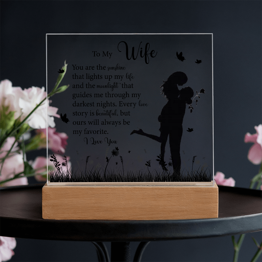 To My Wife, Acrylic Square Plaque