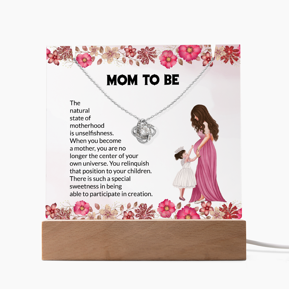 Keepsake Acrylic & Love Knot Necklace