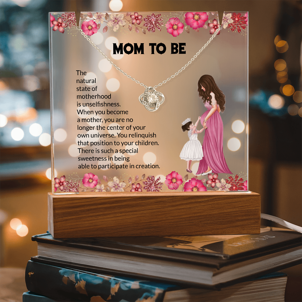 Keepsake Acrylic & Love Knot Necklace