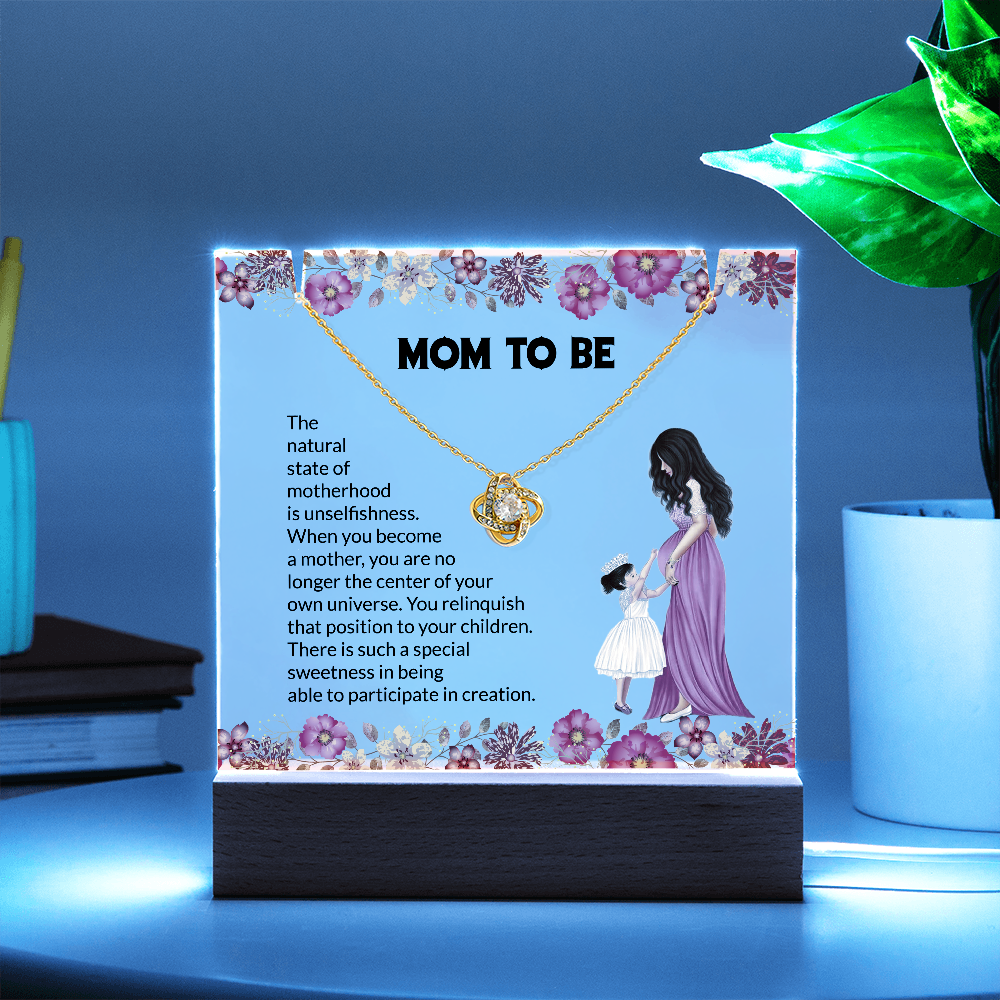 Keepsake Acrylic & Love Knot Necklace