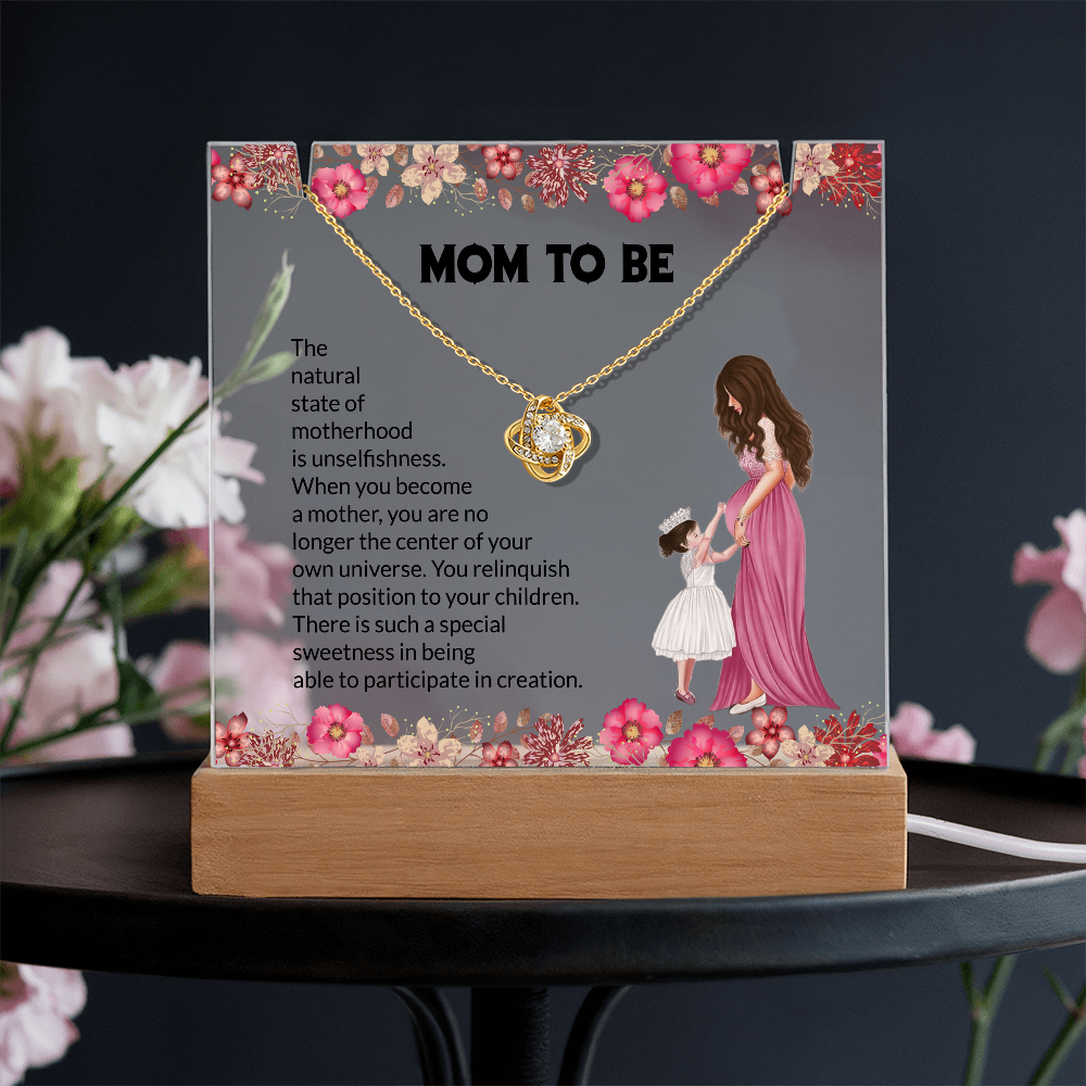 Keepsake Acrylic & Love Knot Necklace