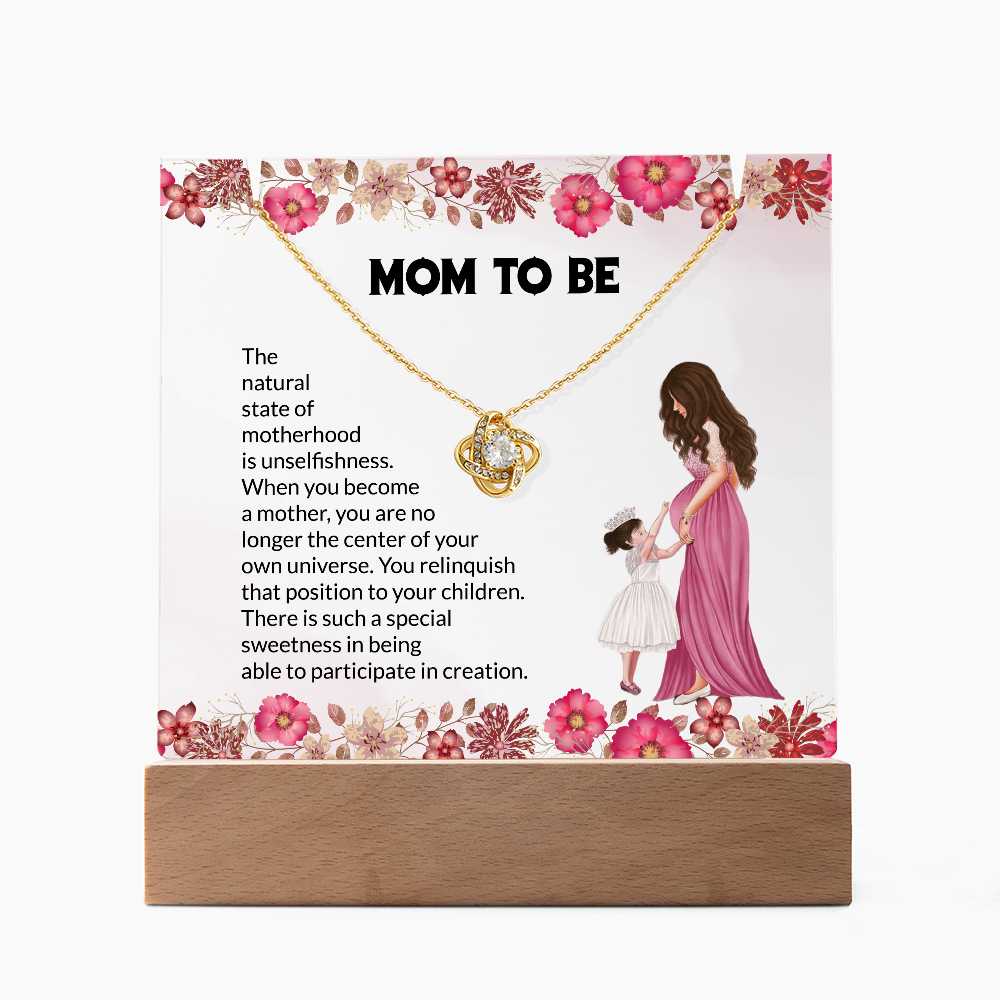 Keepsake Acrylic & Love Knot Necklace