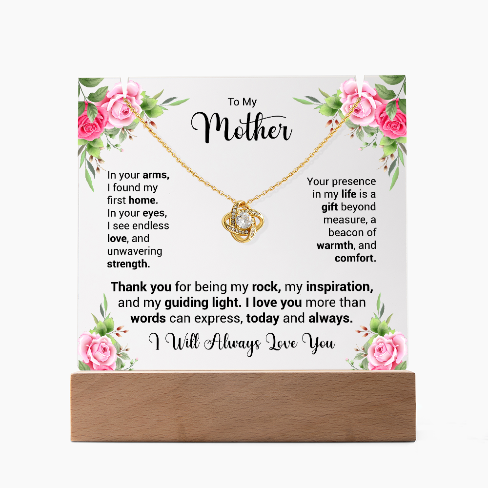 Keepsake Acrylic & Love Knot Necklace