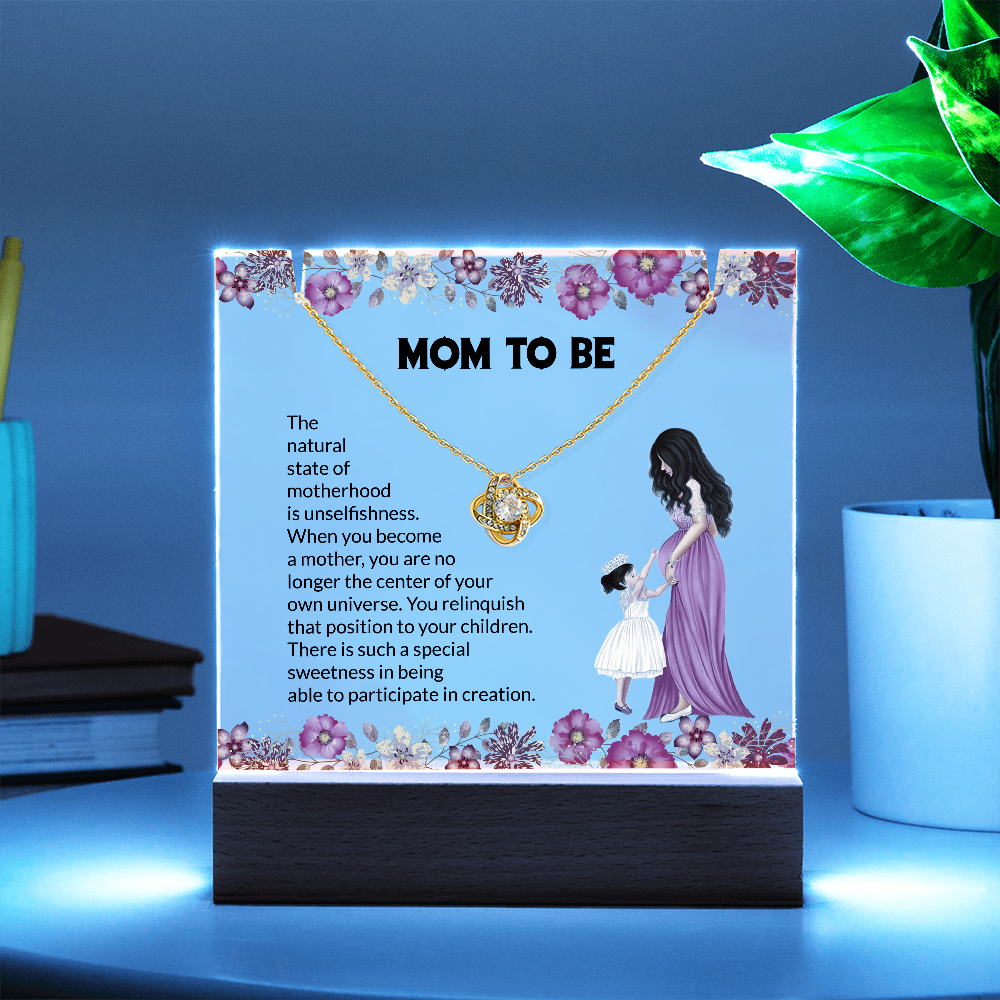 Keepsake Acrylic & Love Knot Necklace