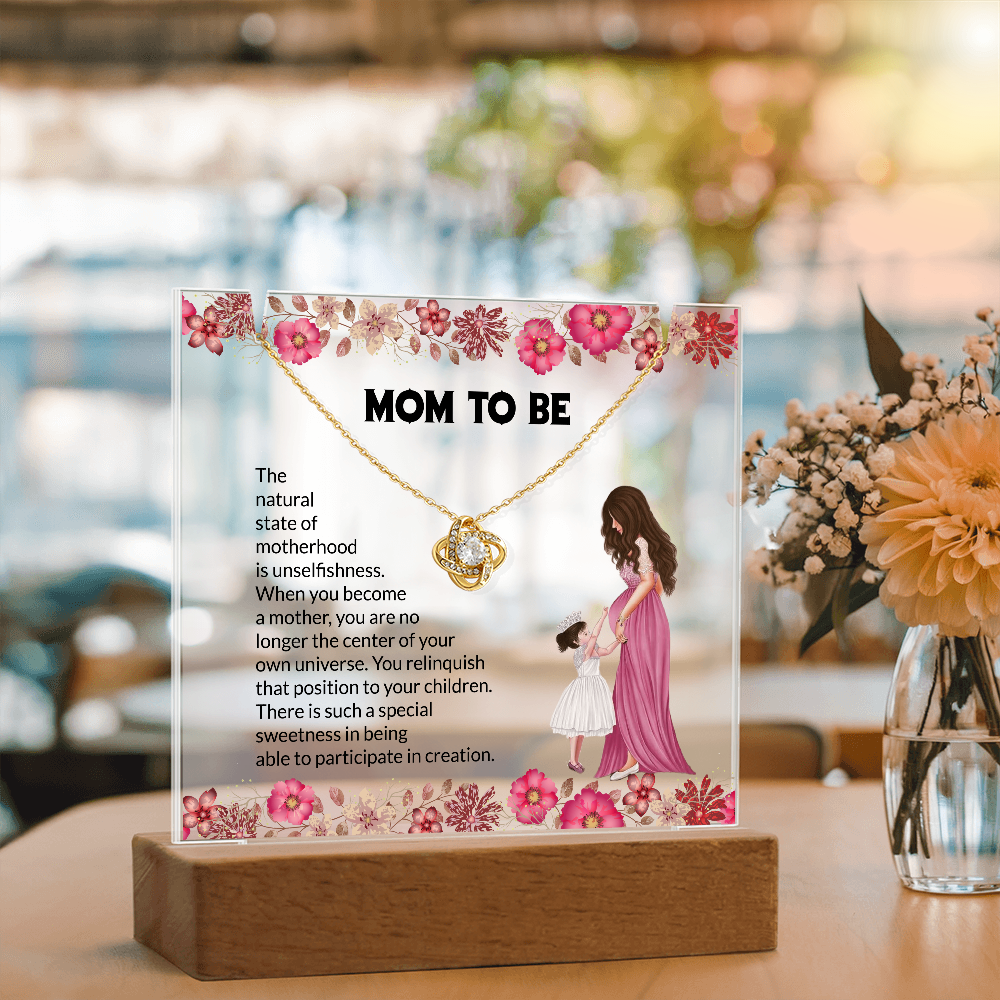 Keepsake Acrylic & Love Knot Necklace