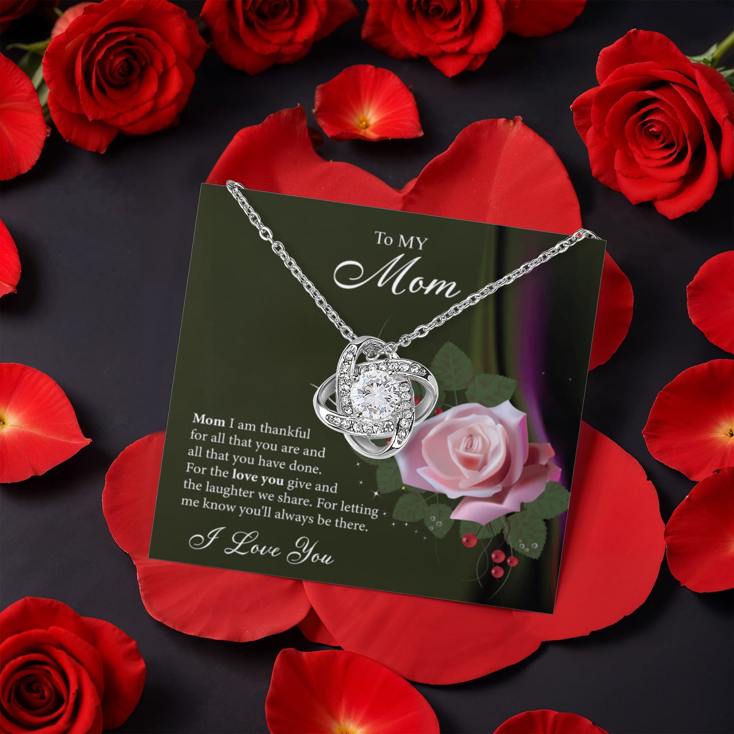 Love Knot with Rotating Rose Gift Box For Mom