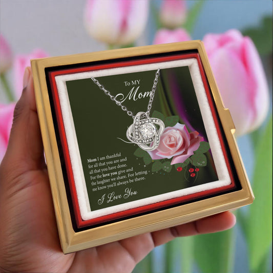 Love Knot with Rotating Rose Gift Box For Mom