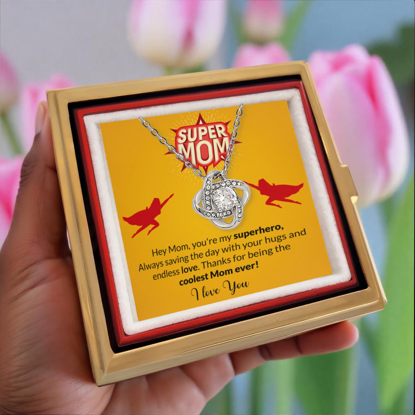 Love Knot with Rotating Rose Gift Box