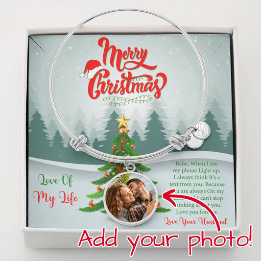 Luxury Circle Bangle ||  Chrsitmas theme message card for Love Of My Love.