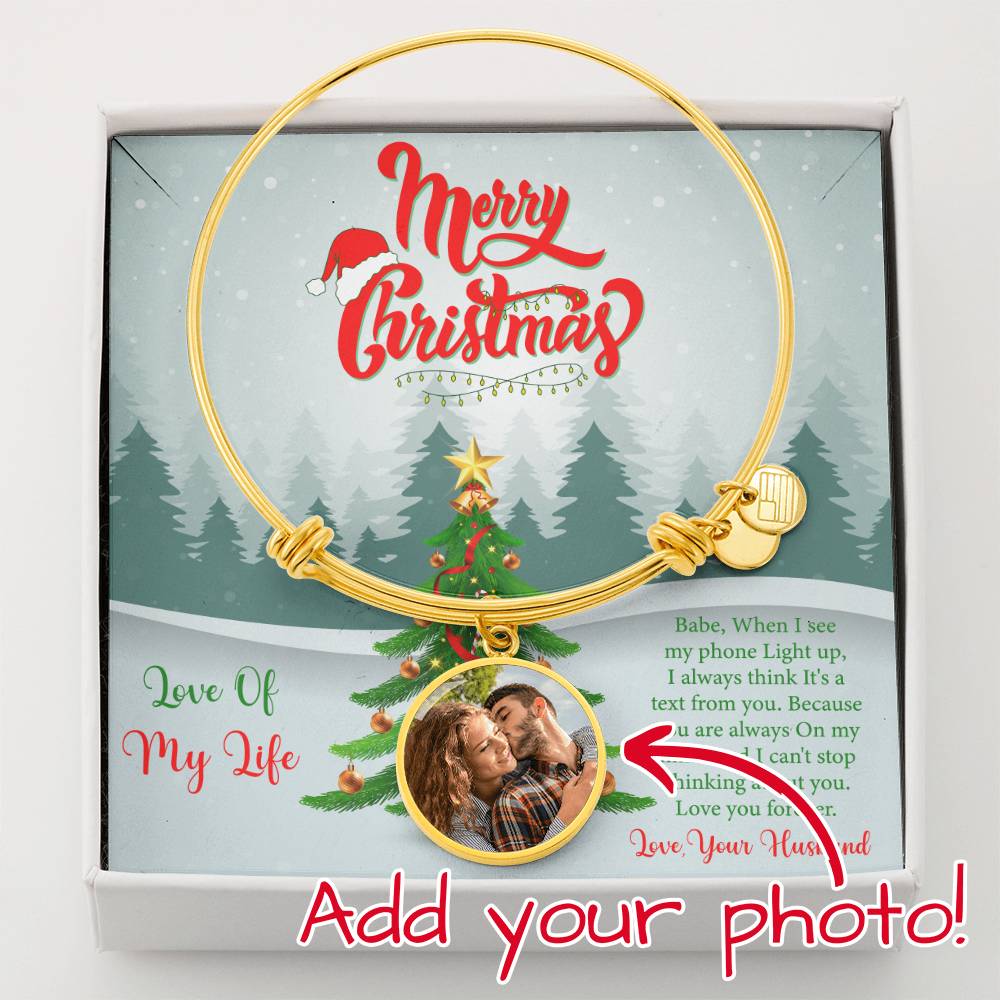 Luxury Circle Bangle ||  Chrsitmas theme message card for Love Of My Love.