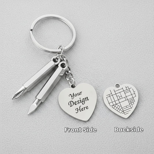 Screwdriver Keychain With A  "Map"