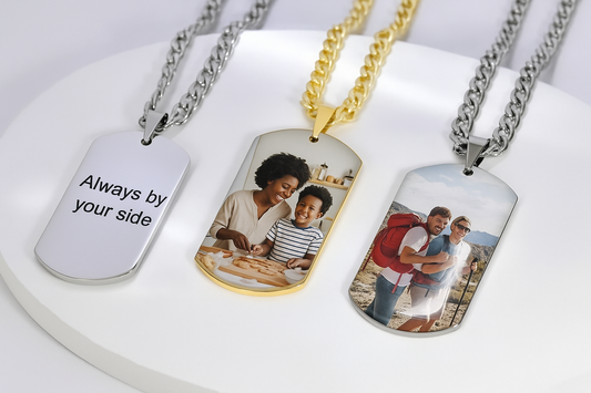 Dog Tag Message Necklace