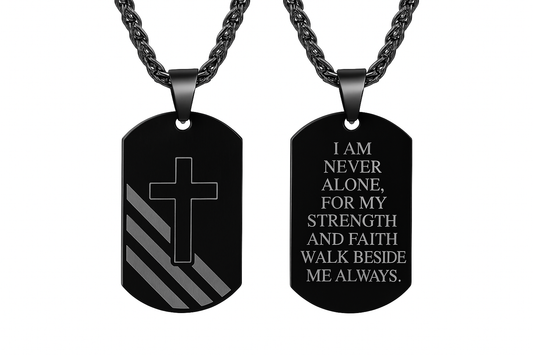 Non-Message Card Engraved Dog Tag Necklace